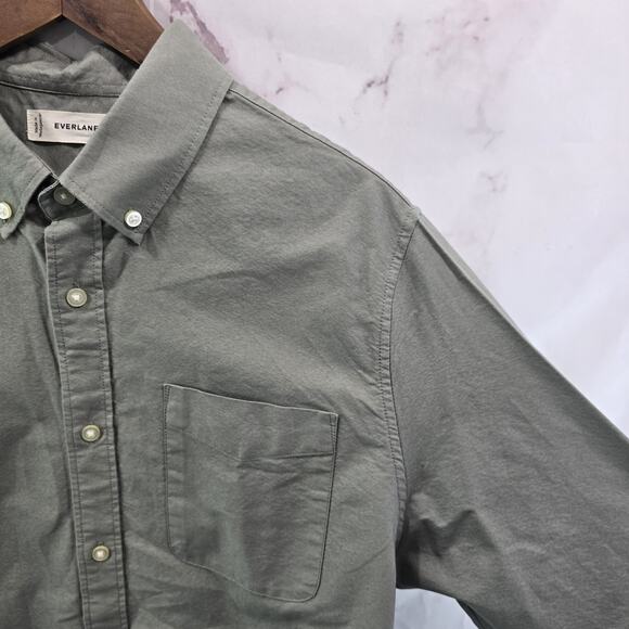 Everlane Shirt Mens Medium Green Oxford Long Sleeve Button Down Cotton - Picture 14 of 14